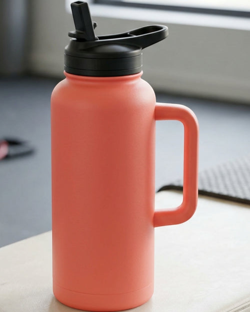 Zptwv Handled Insulated Sports Jug with Straw Lid 40 oz Coral - Lifestyle view