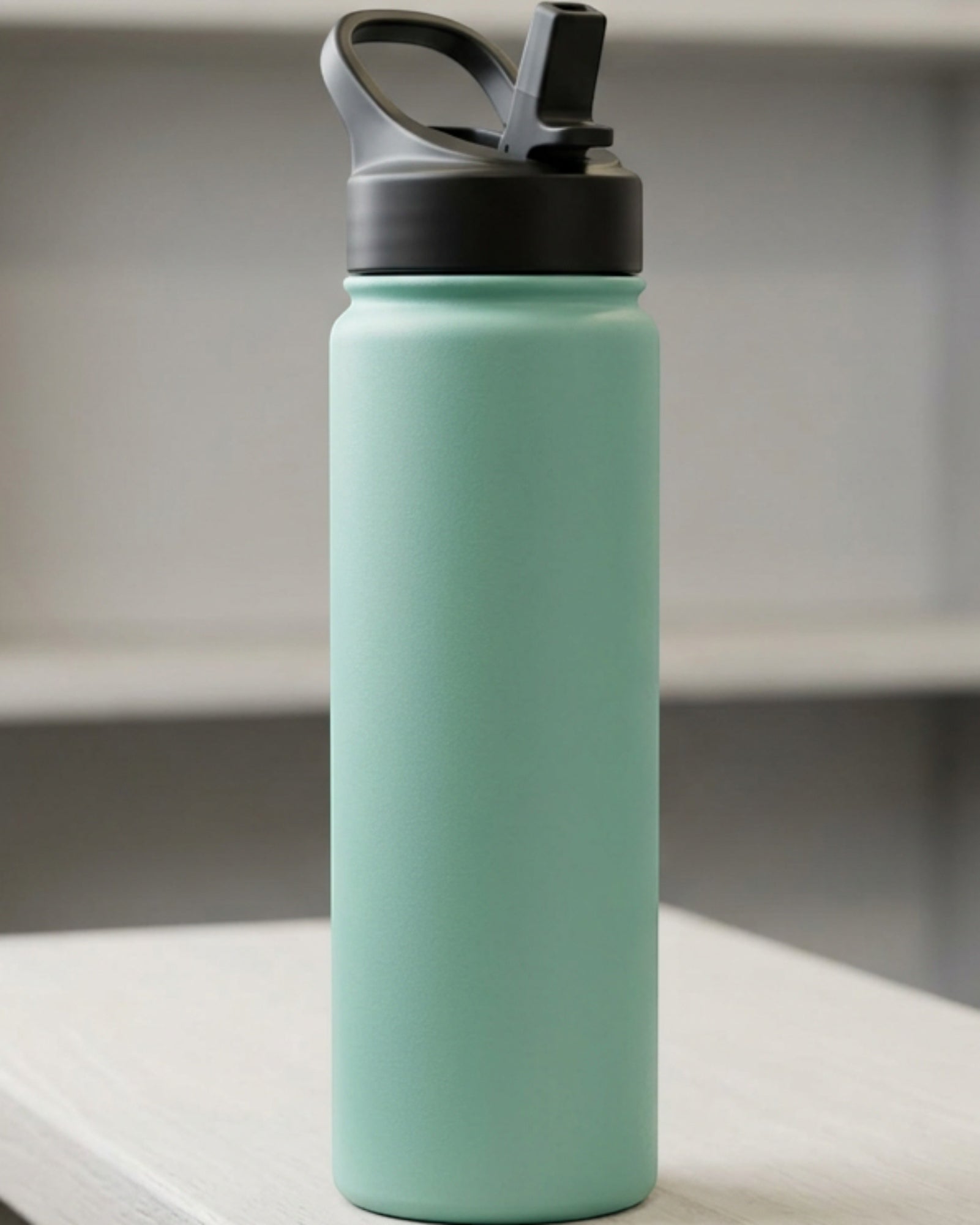 Zptwv Slim Vacuum Sports Bottle with Flip Straw Lid 24 oz Seafoam - Lifestyle view