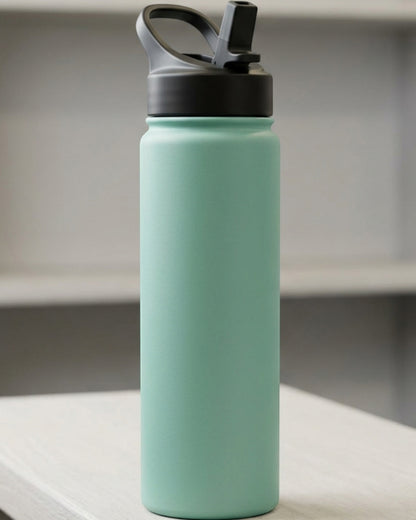 Zptwv Slim Vacuum Sports Bottle with Flip Straw Lid 24 oz Seafoam - Lifestyle view