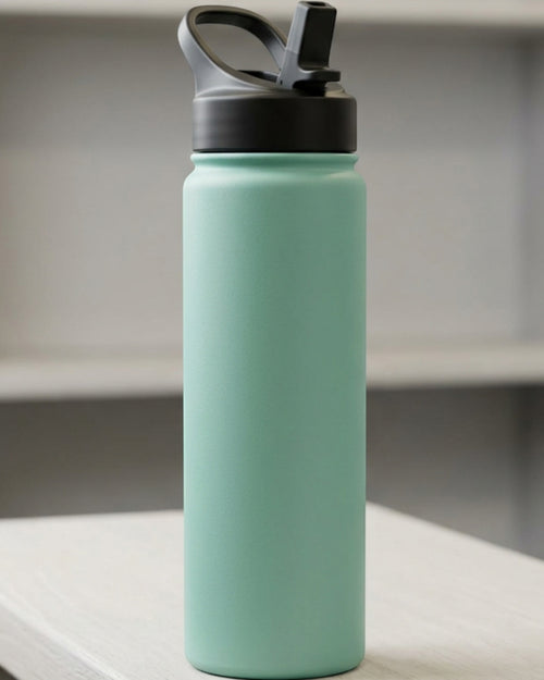 Zptwv Slim Vacuum Sports Bottle with Flip Straw Lid 24 oz Seafoam - Lifestyle view